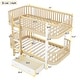 preview thumbnail 26 of 24, Wood Twin over Twin Bunk Bed with Fence Guardrail and a Big Drawer