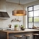 preview thumbnail 4 of 23, Artisan Antique Bronze Metal Drum Chandelier Light - Antique bronze