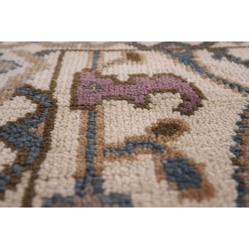Oushak Oriental Runner Rug Hand-Knotted Wool Carpet - 2'7" x 7'8"