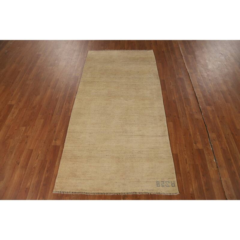 Modern Gabbeh Oriental Runner Rug Handmade Wool Carpet - 3'3"x 6'6"