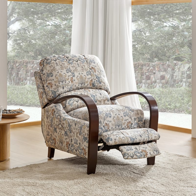 Rita Genuine Leather Manual Recliner by Hulala Home