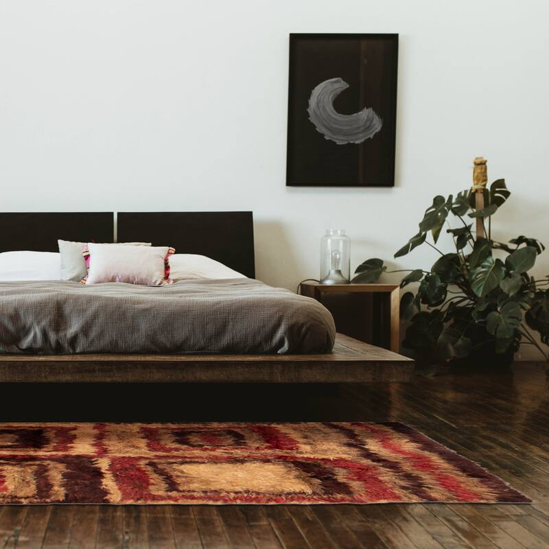 ECARPETGALLERY Hand-knotted Marrakech Brown Wool Rug - 3'9 x 6'8