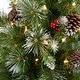 preview thumbnail 11 of 19, 4.5-ft Spruce Pre-Lit or Unlit Artificial Christmas Tree with Glitter Branches Red Berries Pinecones by Christopher Knight Home