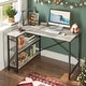 preview thumbnail 8 of 113, Small L Shaped Desk with Storage Shelves Corner Computer Desk