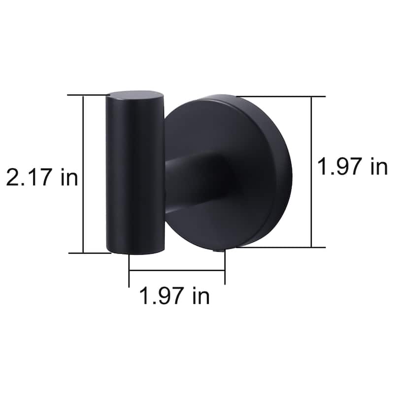 WOWOW Stainless Steel J-Hook Robe/Towel Hook 6-Pack