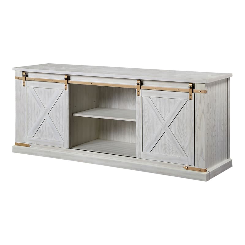 Furniture of America Cordone Farmhouse 72-inch Wood Multi-storage TV Console