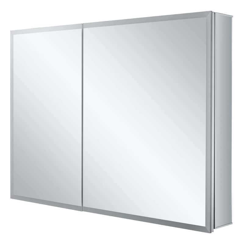 Mirrored Aluminum Bathroom Medicine Cabinet with LED lights