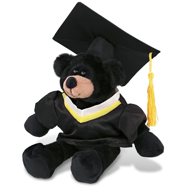 slide 2 of 6, DolliBu Long Leg Black Bear Graduation Plush w/ Gown and Cap w/ Tassel - 10.5 inches