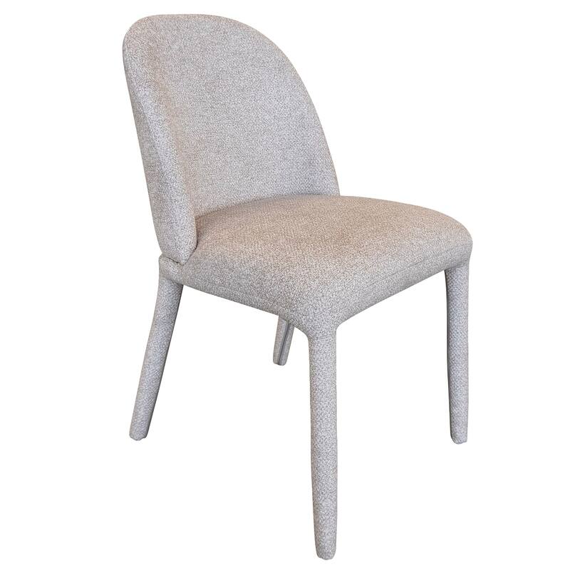 Modern Fabric and Metal Dining Chair, Set of 2 - Beige