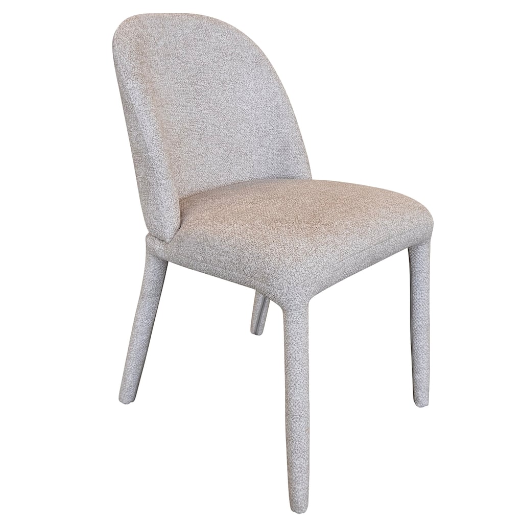 Modern Fabric and Metal Dining Chair, Set of 2