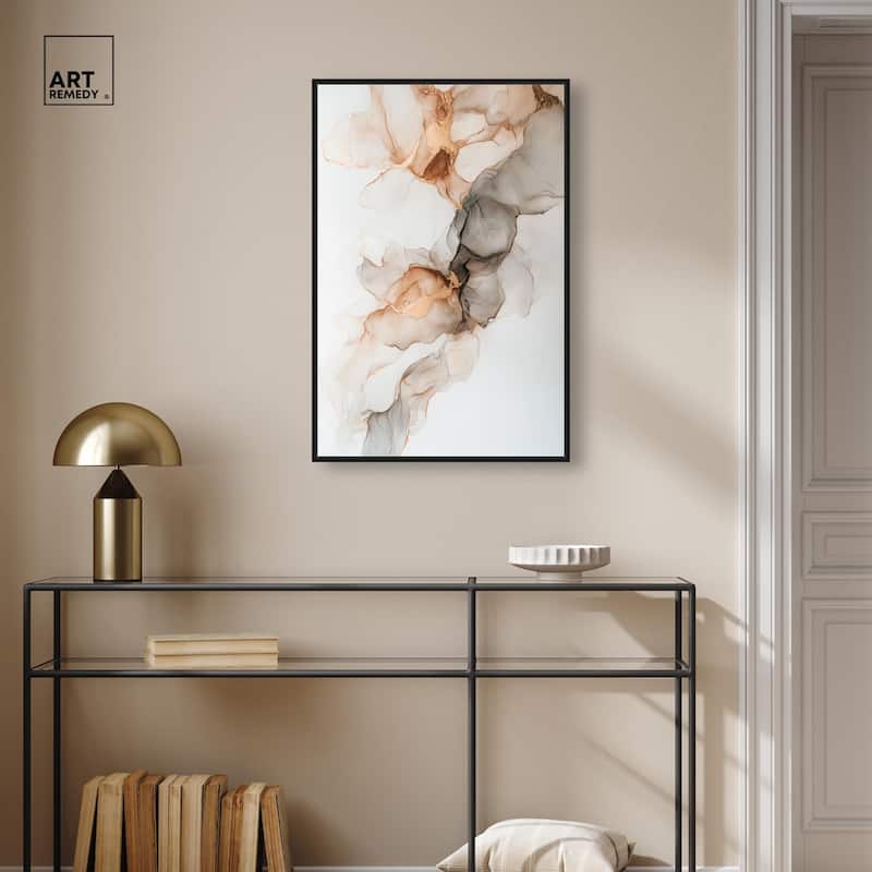Smoky Gold Drift Canvas by Art Remedy
