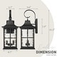 preview thumbnail 14 of 15, Classic Outdoor Wall Lantern with Water Rippled Glass