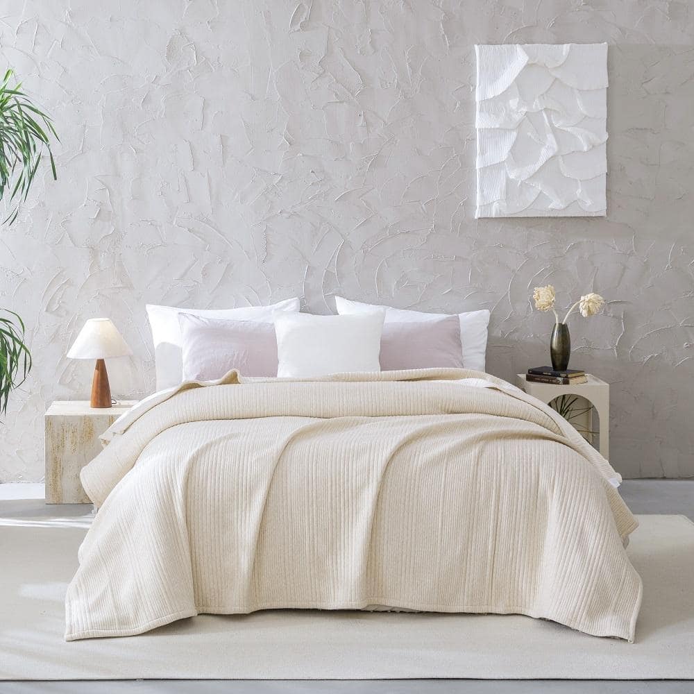 Cotton Cloud Jersey Bed Blanket, Quilted Bedspread, Soft Coverlet