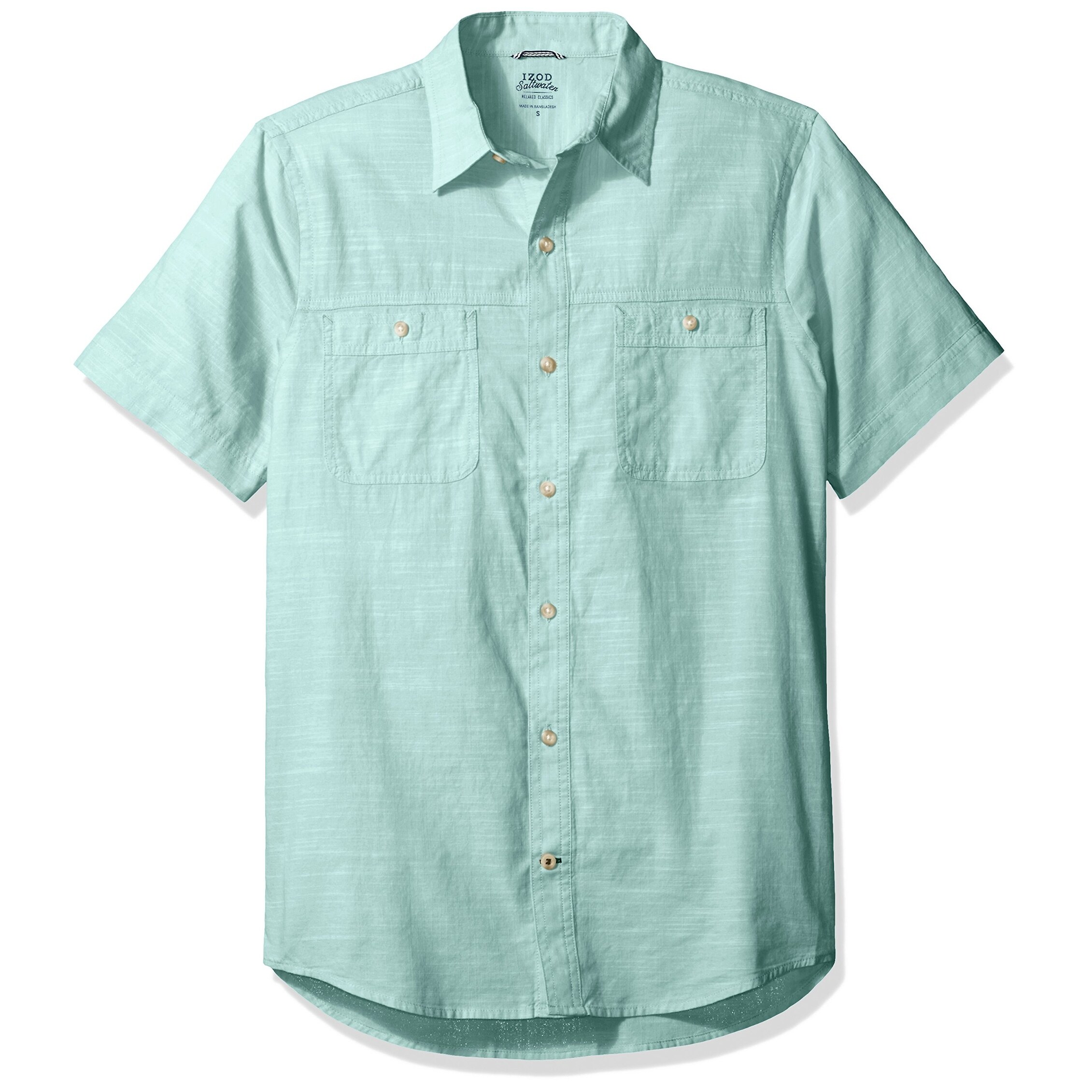 Shop Izod Green Dockside Mens Size Medium M Relaxed Button Up