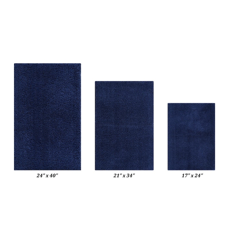 Better Trends Bath Rug Set 100% Micro Polyester Tufted Anti-Skid Latex Backing Bathroom Rugs for Shower, Sink Mats Micro Plush