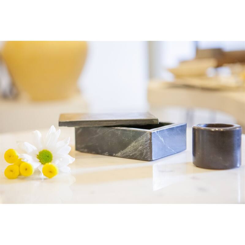 Marble Rect. Box Black