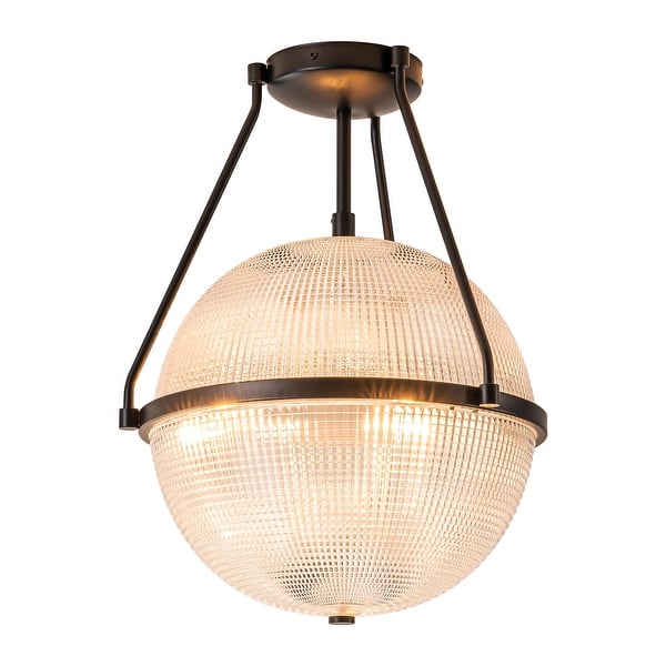 A 20th Century Blown Glass Lantern with Air Bubbles A 20th Century Blown Glass Lantern with Air Bubbles