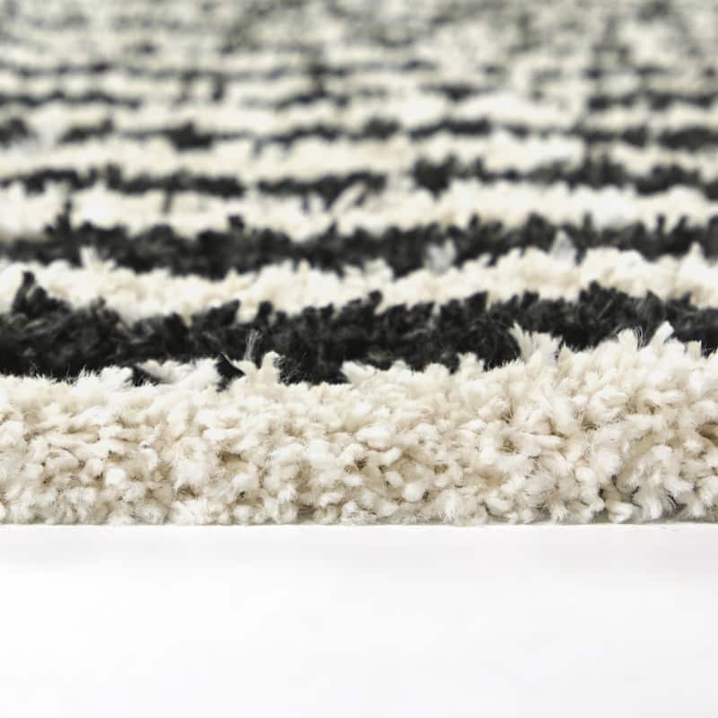Philbin Striped Shag Area Rug