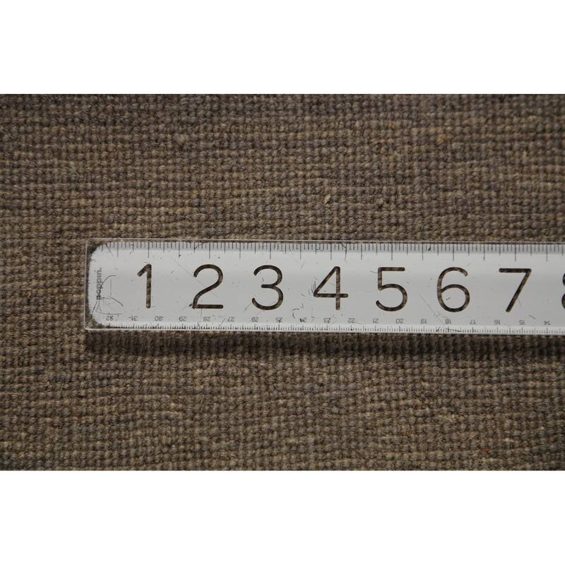 Brown & Gray Modern Gabbeh Runner Rug Handmade Wool Carpet - 2'10" x 9'6"
