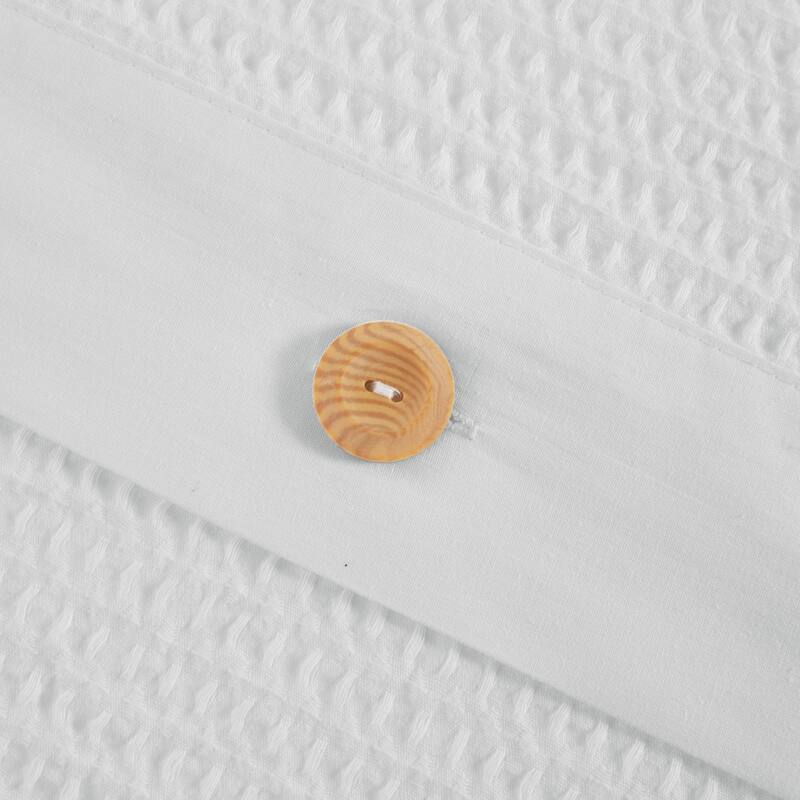 Madison Park Rianon White Cotton Waffle Weave Duvet Cover Set
