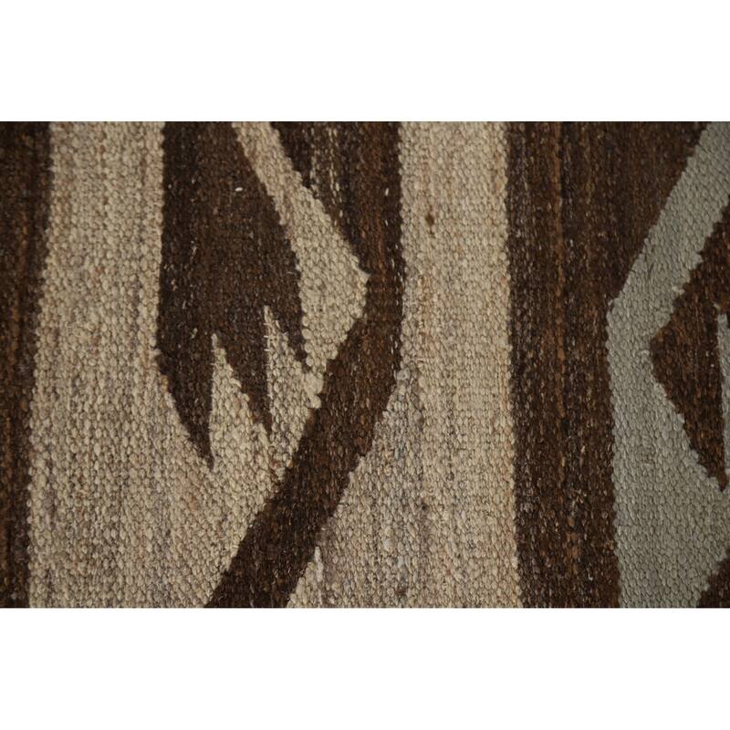 Striped Kilim Oriental Accent Rug Hand-Woven Wool Carpet - 3'0"x 5'0"