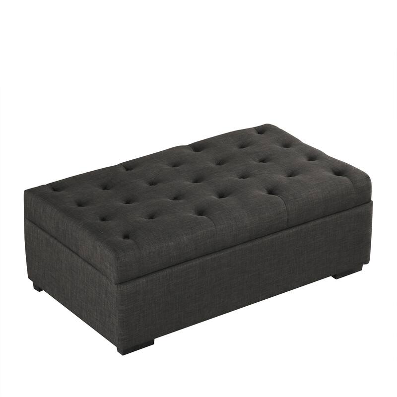 Roomfitters 49.6" Folding Ottoman Sleeper Sofa with Memory Foam Mattress and Tufted Design