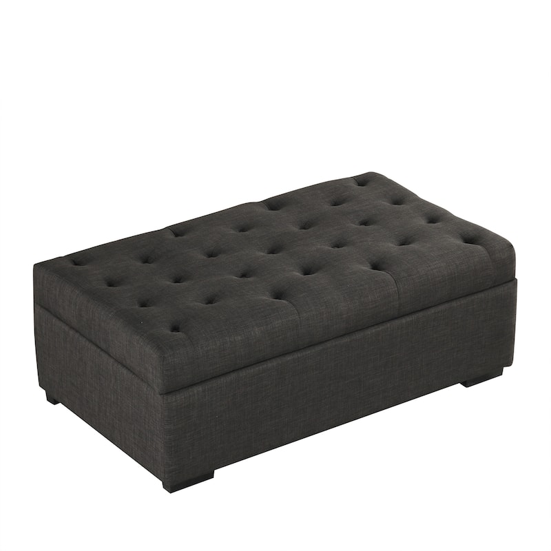 Tufted Sleeper Couch Settee, Ottoman with Folding Sofa Bed, Convertible Ottoman Sleeper with Memory Mattress