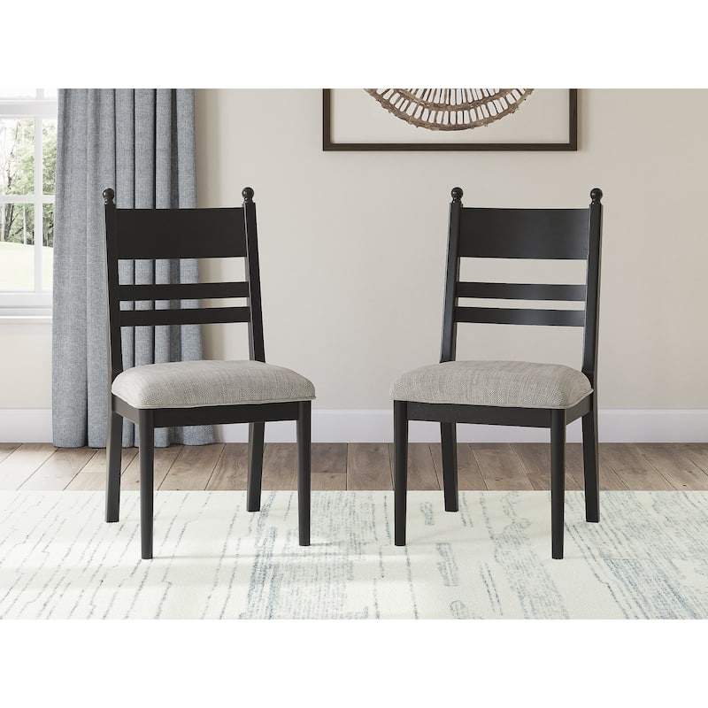 Signature Design by Ashley Chadworth Dining Chair (Set of 2) - 20"W x 24"D x 39"H - Black/Gray