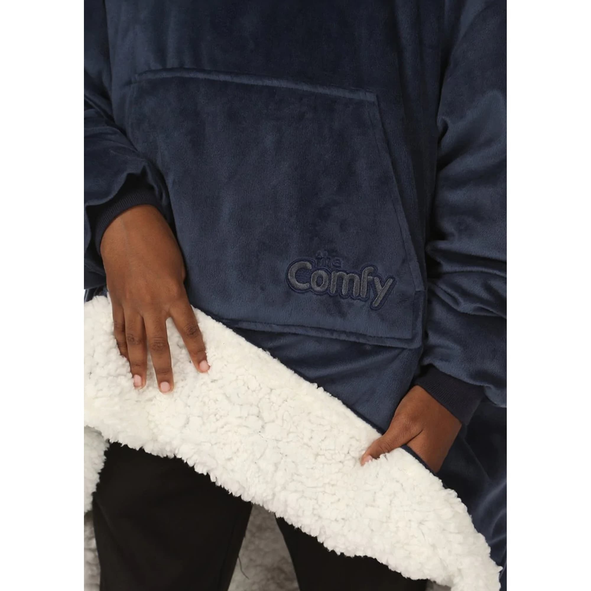 The Comfy Original Jr Kids Oversized Microfiber Sherpa Wearable Blanket Blue Bed Bath Beyond 37060066