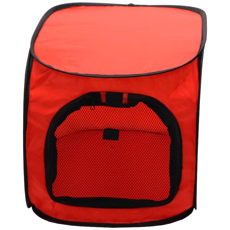 Redmon Pet Partners 41.5 Inch Portable Foldable Pop Up Pet Crate, X-Large, Red - 1.25