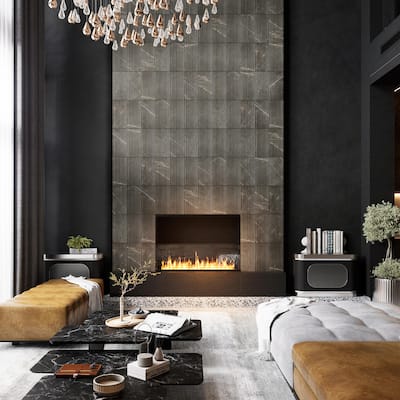 Merola Tile Istanbul Strata Night 6-7/8" x 14" Porcelain Floor and Wall Tile