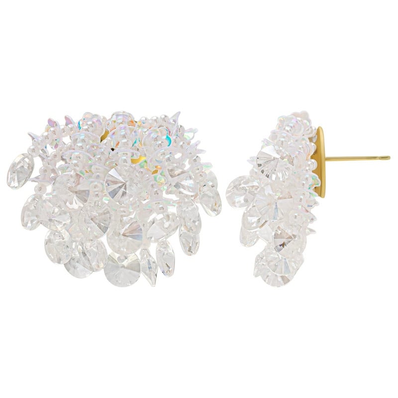 Victoria Townsend Silver Plated Crystal and Bead Earrings
