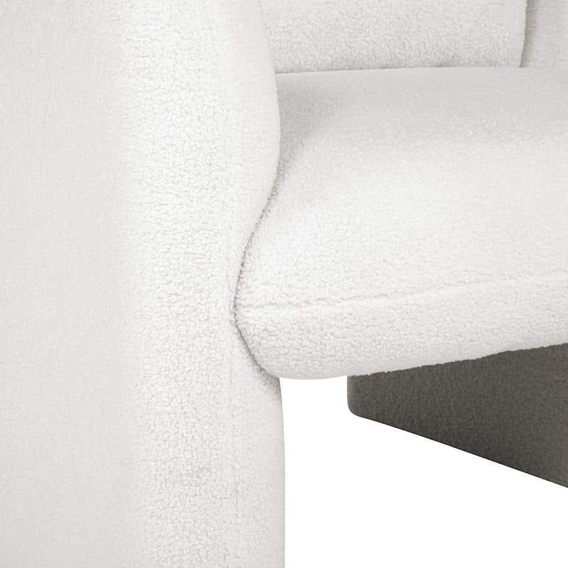 Teddy Fleece Accent Chair with Pillow for Living Room/Bedroom (350lb Capacity)