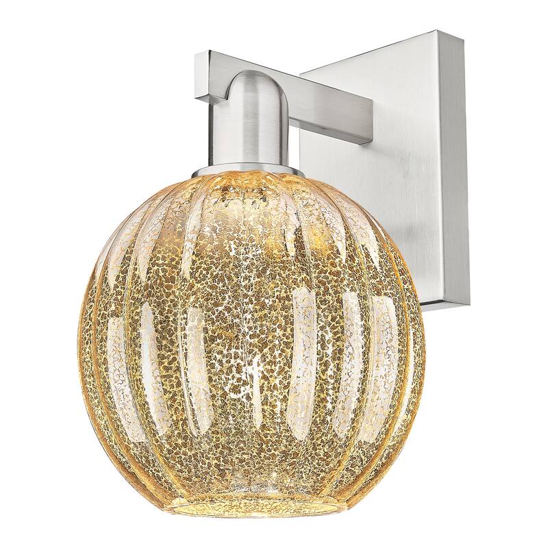Innovations Lighting 716-1W-12-7 Preston Sconce Preston 12" Tall Wall - Brushed Satin Nickel / Mercury