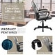 preview thumbnail 5 of 5, Homall Brown Executive Chair High-Level PU Leather Thick Padded Ergonomic Chair Mid Back Office and Commercial Chair