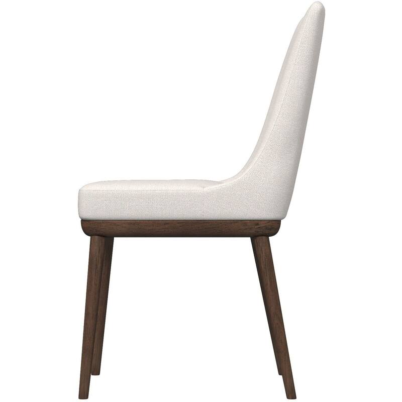 GDFStudio - Kate Modern Mid-Century Dining Chair with Curved Backrest & Upholstered Seat, Set of 2 - 24"