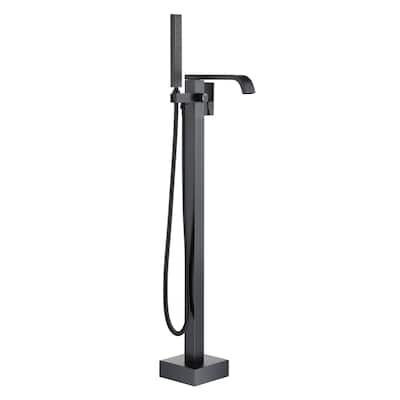 Freestanding Floor Mount Single Handle Bath Tub Filler Bath Tub Faucet
