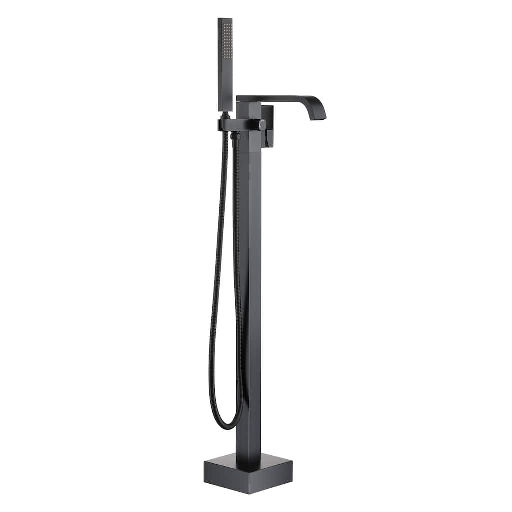 Freestanding Floor Mount Single Handle Bath Tub Filler Bath Tub Faucet