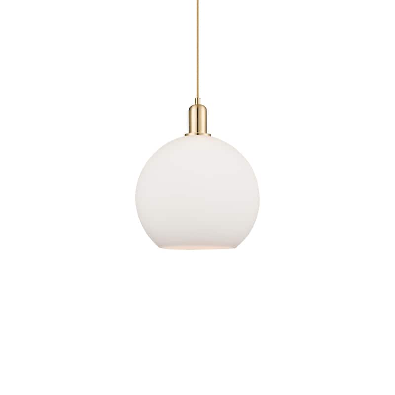 Innovations Lighting 716-1P-15-12 Athens Pendant Athens 12" Wide - Champagne Bronze / Matte White