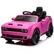preview thumbnail 18 of 19, Kids Electric Car Licensed Dodge Challenger Ride On Car 12V Pink