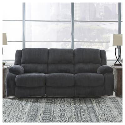 Draycoll Contemporary Reclining Sofa, Slate