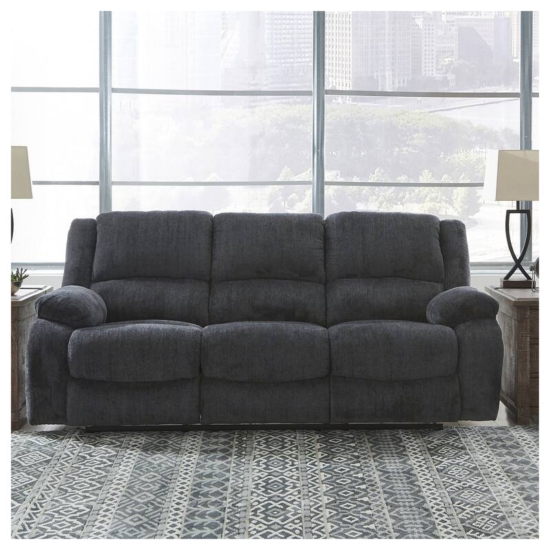 Draycoll Power Reclining Sofa, Gray - 40" x 88" x 40" - Grey