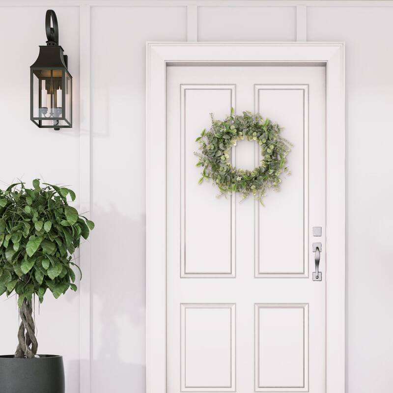 Eucalyptus Artificial Spring Wreath, 24-Inch, Unlit