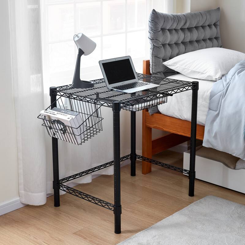 Suprima® Heavy Duty Carbon Steel Desk - Compact Size by DormCo - Black