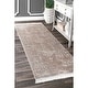 preview thumbnail 6 of 6, Nuloom Vintage Distressed Medallion Ivory Tassel Rug 2'8" x 8' Runner - Light Brown - Runner