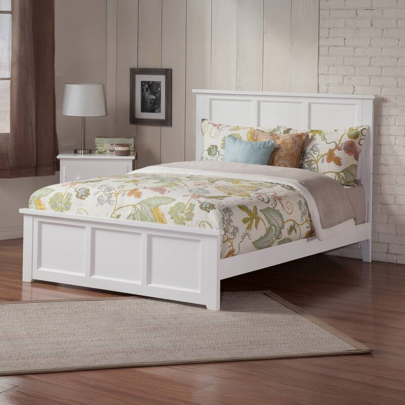 AFI, Madison Foundation Bed with Matching Footboard - White - King
