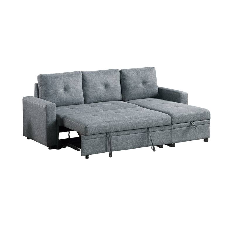 Convertible Sectional Sofa with Reversible Chaise and Hidden Storage