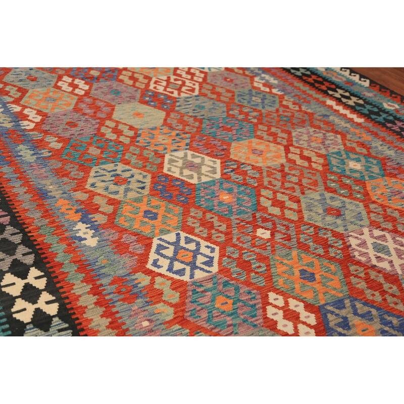 Kilim Oriental Large Rug Hand-Woven Wool Carpet - 10'4"x 16'5"