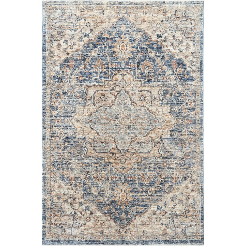 Stelios Collection Navy Transitional Area Rug
