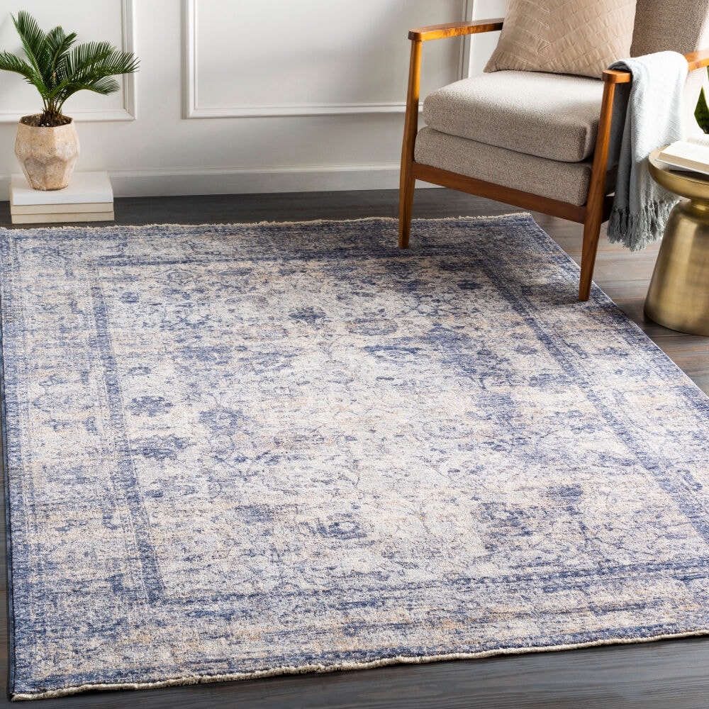 Livabliss Vintage Lincoln Border Area Rug